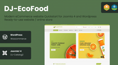 DJ-EcoFood - the eCommerce website Quickstart for Joomla 4